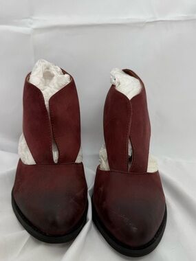 Free People X Jeffery Campbell Burgundy Cutout Ankle Booties